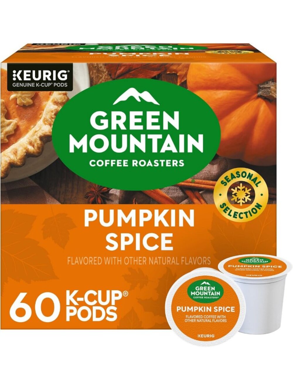 Pumpkin Spice Light Roast Coffee K-Cup Pods, 60 Count - Perfect for Fall